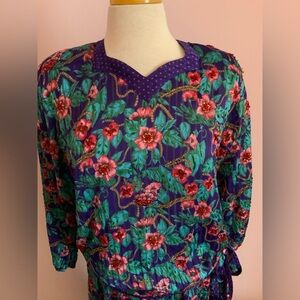 Vintage DIANE FREIS 80s Top and Skirt Set